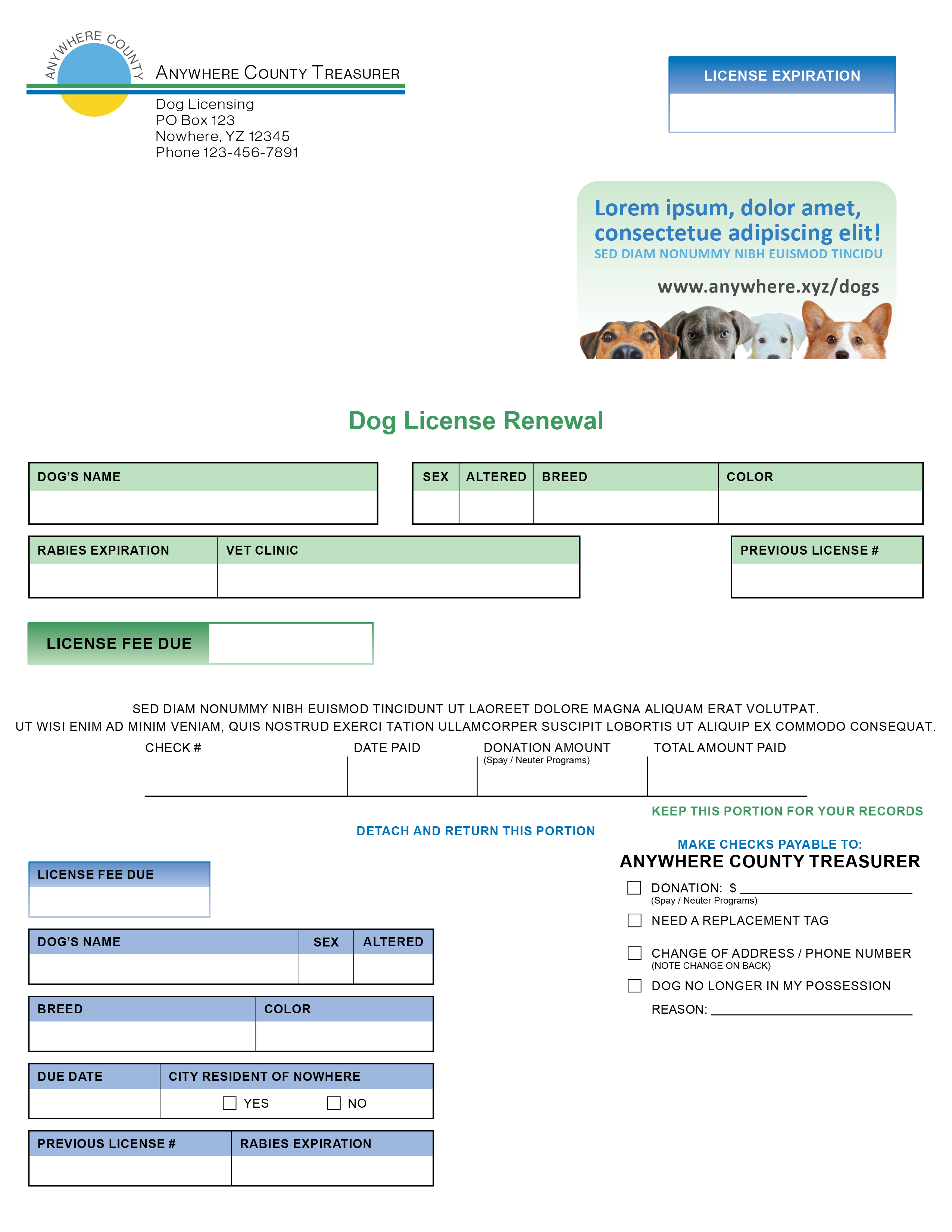 Dog License Statement